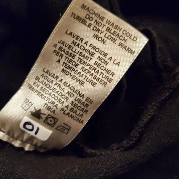 Velvet Black Button Front Hi Low Flowy Tunic Top Mini Dress L - Picture 16 of 16